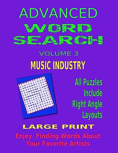 Beispielbild fr Advanced Word Search Volume 3 Music Industry: Large Print zum Verkauf von Buchpark