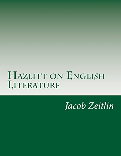 9781512286946: Hazlitt on English Literature