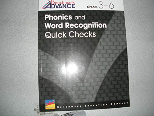 Imagen de archivo de Benchmark Advance Phonics and Word Recognition Quick Checks (Grade 3-6) a la venta por Your Online Bookstore