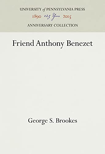 Stock image for Friend Anthony Benezet for sale by Buchpark