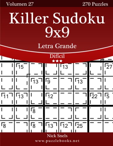 9781514186763: Killer Sudoku 9x9 Impresiones con Letra Grande - Difcil - Volumen 27 - 270 Puzzles: Volume 27