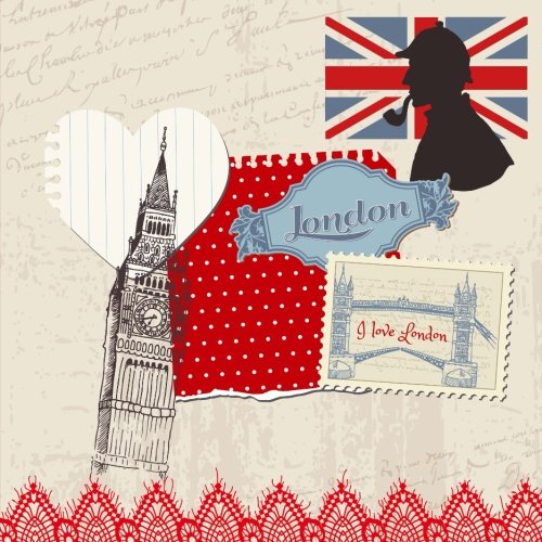Stock image for I Love London: Travel Journal Scrapbook: Full Color with Photo Pages and Color Artwork for sale by Revaluation Books
