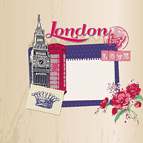 Stock image for London: Travel Journal Scrapbook: Full Color with Photo Pages and Color Artwork for sale by Revaluation Books