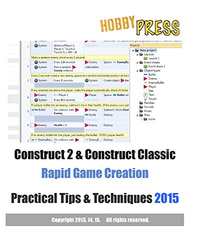 9781514671245: Construct 2 & Construct Classic Rapid Game Creation Practical Tips & Techniques