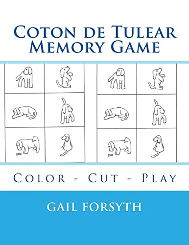 9781514809198: Coton de Tulear Memory Game: Color - Cut - Play