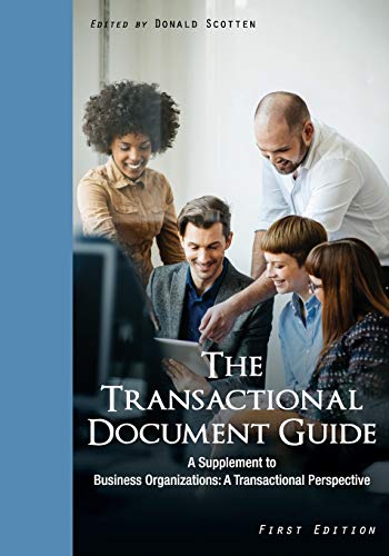 Beispielbild fr The Transactional Document Guide: A Supplement to Business Organizations: A Transactional Perspective zum Verkauf von BooksRun