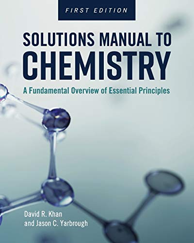 Beispielbild fr Solutions Manual to Chemistry: A Fundamental Overview of Essential Principles zum Verkauf von HPB-Red