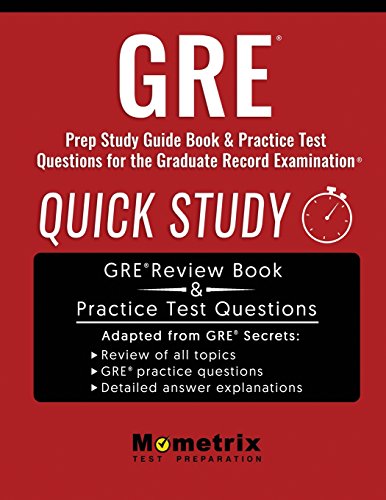 Stock image for GRE Prep Study Guide: Quick Study Book & Practice Test Questions for the Graduate Record Examination for sale by Lake Country Books and More