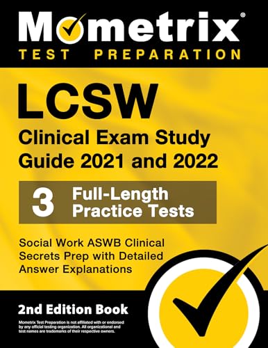 9781516718221: LCSW Clinical Exam Study Guide 2021 and 2022: Social Work ASWB Clinical Secrets Prep, 3 Full-Length Practice Tests, Detailed Answer Explanations: [2nd Edition Book]
