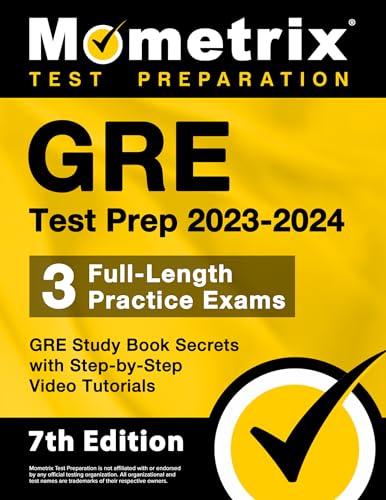 Beispielbild fr GRE Test Prep 2023-2024 - 3 Full-Length Practice Exams, GRE Study Book Secrets with Step-by-Step Video Tutorials: [7th Edition] zum Verkauf von BooksRun