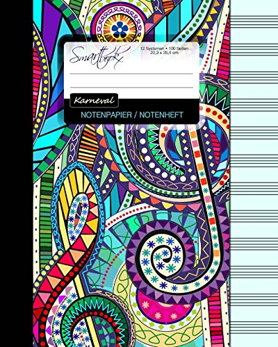 9781516984015: Notenpapier / Notenheft (Karneval): Geschenke fr Musiker / Notenblock [ 100 Seiten * gro * 20,3 x 25,4 cm * Taschenbuch ] (Schreibwaren - Musik)