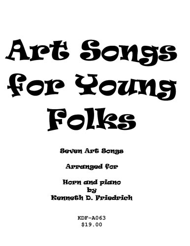 Beispielbild fr Art Songs for Young Folks - horn and piano zum Verkauf von Lucky's Textbooks