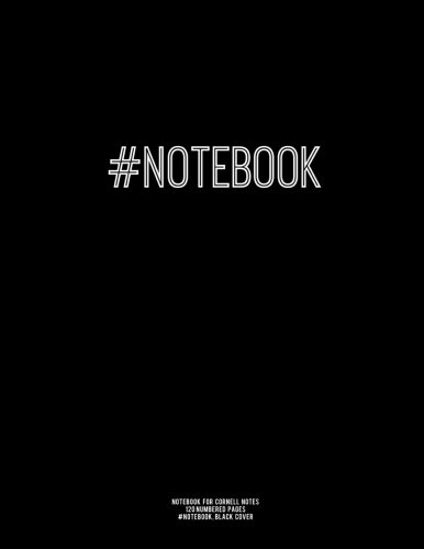 9781517037550: Notebook for Cornell Notes, 120 Numbered Pages, #NOTEBOOK, Black Cover: For Taking Cornell Notes, Personal Index, 8.5"x11", Hashtag Series, Genius Edition