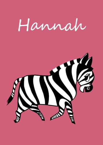 9781517042387: Malbuch / Notizbuch / Tagebuch - Hannah: DIN A4, blanko - Zebra