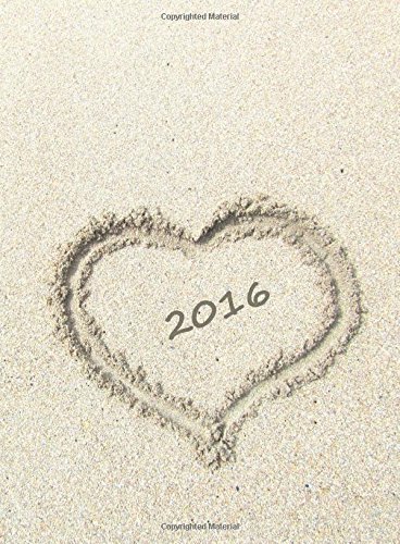 9781517088118: MY BIG FAT CALENDAR 2016 - HEART IN THE SAND (Great Britain): 1 day per DIN A4 page, lined