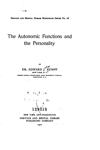 Stock image for The Autonomic Functions and the Personality for sale by THE SAINT BOOKSTORE