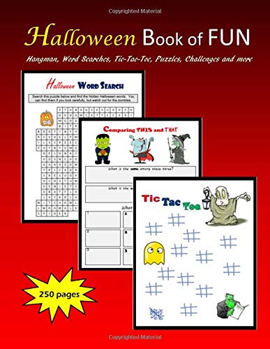Beispielbild fr Halloween Book of FUN: Hangman, Word Searches, Tic-Tac-Toe, Puzzles, Challenges and more zum Verkauf von Revaluation Books