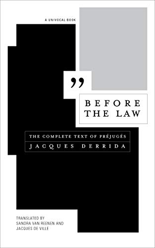 Beispielbild für Before the Law: The Complete Text of PrÃ jugÃ s (Univocal) zum Verkauf von Books From California