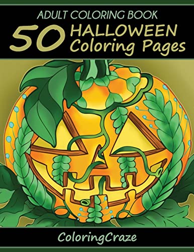 Imagen de archivo de Adult Coloring Book: 50 Halloween Coloring Pages (Halloween Collection) a la venta por Save With Sam