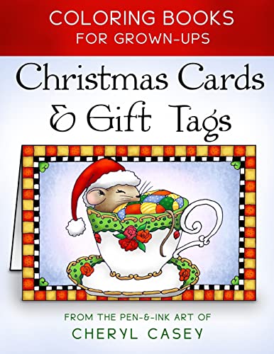 Stock image for Christmas Cards & Gift Tags: Coloring Books for Grownups, Adults (Wingfeather Coloring Books) for sale by Firefly Bookstore