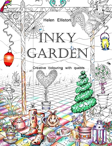 Imagen de archivo de Inky Garden: Creative colouring with quests & 3D paper flower (Inky Colouring books) a la venta por Books From California