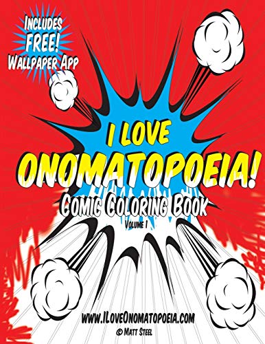 9781518854057: Comic Coloring Book: I Love Onomatopoeia!: Volume 1