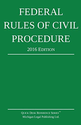 Beispielbild fr Federal Rules of Civil Procedure; 2016 Edition zum Verkauf von Better World Books