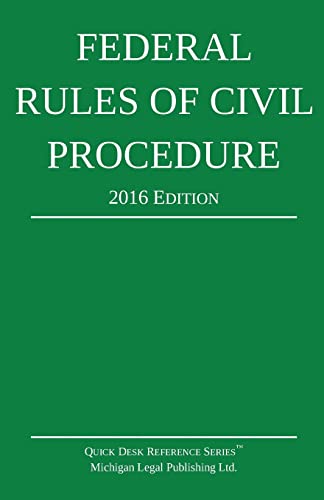 Imagen de archivo de Federal Rules of Civil Procedure; 2016 Edition a la venta por Better World Books