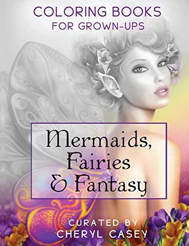 Beispielbild fr Mermaids, Fairies & Fantasy: Grayscale Coloring Book for Grownups, Adults: Volume 4 (Wingfeather Coloring Books) zum Verkauf von WorldofBooks