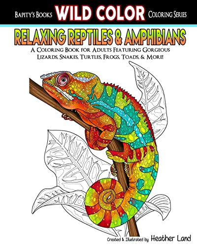 Beispielbild fr Relaxing Reptiles & Amphibians: Adult Coloring Book: Volume 1 (Wild Color) zum Verkauf von WorldofBooks