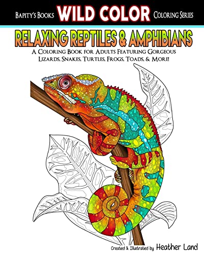 Imagen de archivo de Relaxing Reptiles Amphibians: Adult Coloring Book (Wild Color) a la venta por Goodwill