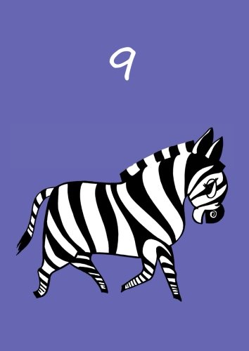 9781519532411: Malbuch / Tagebuch / Notizbuch - Zahlen - 9 - neun: A4 - blanko - Zebra