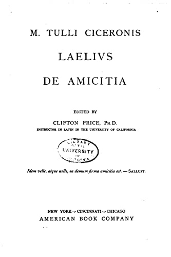9781519595263: M. Tulli Ciceronis Laelivs de amicitia (Latin Edition)