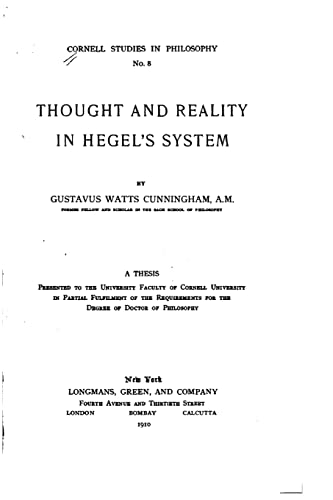 Stock image for Thought and Reality in Hegel's System for sale by THE SAINT BOOKSTORE