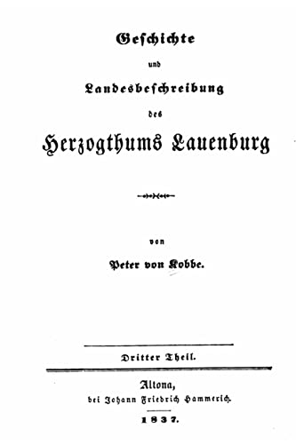 9781519630414: Geschichte und Landesbeschreibung des Herzogtums Lauenburg