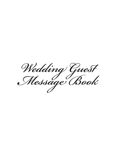 Imagen de archivo de Wedding Guest Message Book a la venta por Revaluation Books