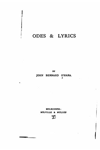 Imagen de archivo de Odes and Lyrics a la venta por THE SAINT BOOKSTORE
