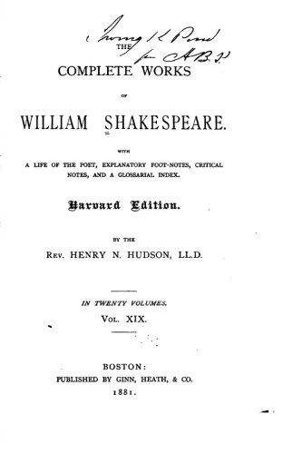 Beispielbild fr The Complete Works of William Shakespeare: Vol 19 zum Verkauf von Revaluation Books