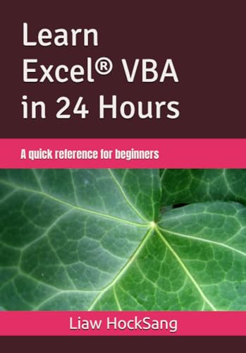Stock image for Learn Excel VBA in 24 Hours: A quick reference for beginners for sale by Ergodebooks