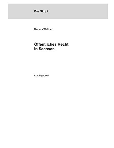 Beispielbild fr ffentliches Recht in Sachsen zum Verkauf von medimops
