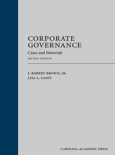 Beispielbild fr Corporate Governance: Case and Materials zum Verkauf von Revaluation Books