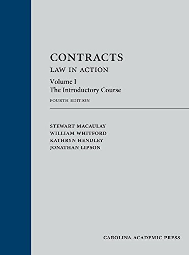 Stock image for Contracts: Law in Action: The Introductory Course (Volume 1) for sale by BooksRun