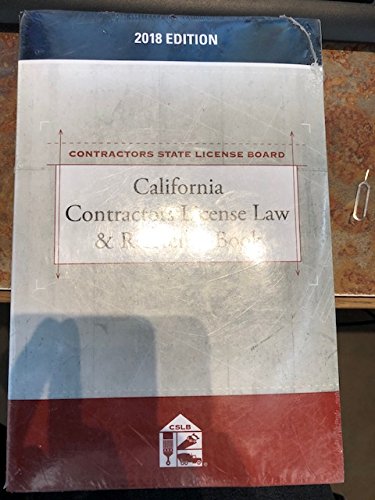 9781522149705: California Contractors License Law & Reference Book 2018
