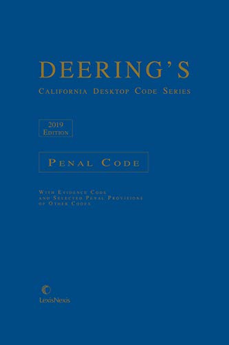 Stock image for Deering's California Desktop Code Series, Penal Code for sale by TEXTBOOKNOOK