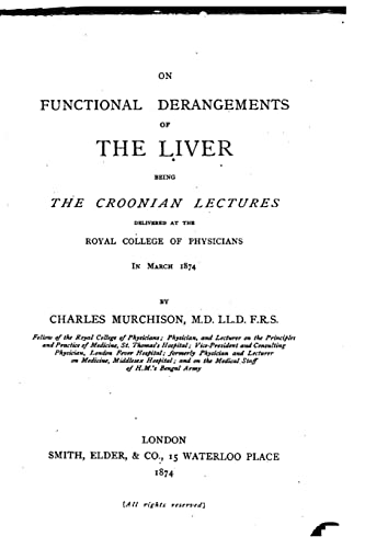 Stock image for On Functional Derangements of the Liver for sale by Lucky's Textbooks