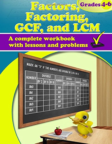 9781523305414: Factors, Factoring, GCF, and LCM Workbook