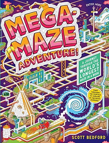 Stock image for Mega-Maze Adventure! (Maze Activity Book for Kids Ages 7+) : A Journey Through the World's Longest Maze in a Book for sale by Better World Books