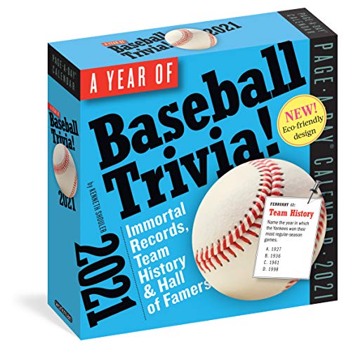 Year of Baseball Trivia  Page A Day Calendar 2021