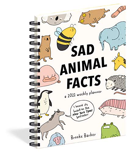 9781523510016: Sad Animal Facts Weekly Planner Diary 2021