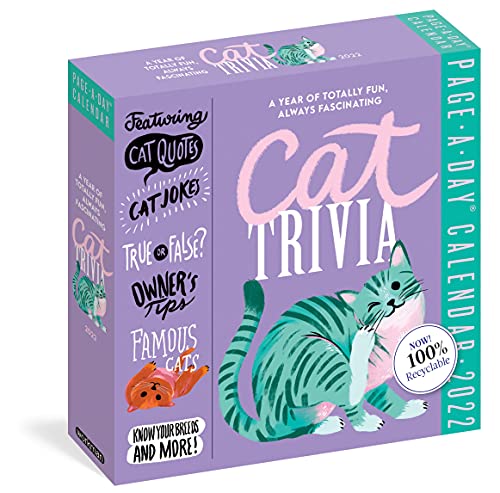 Cat Trivia Page A Day Calendar 2022  Cat Quotes  Cat Jokes  True